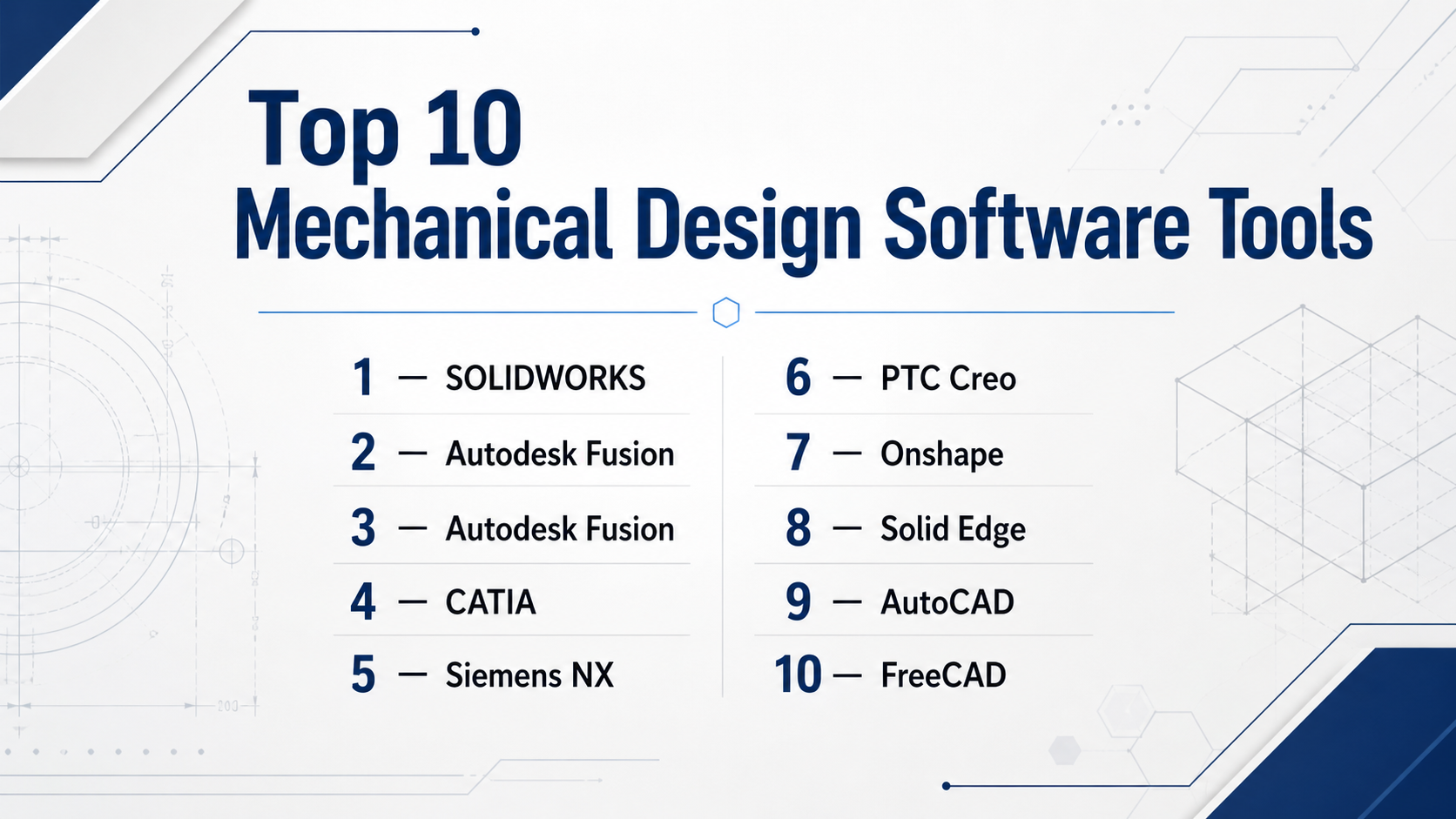 Top 10 Mechanical Design Software: Features, Pros, Cons & Comparison ...