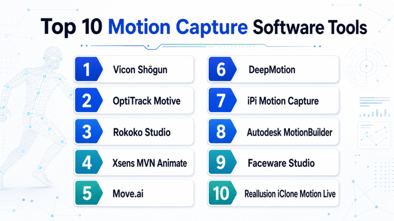 Top 10 Motion Capture Software: Features, Pros, Cons & Comparison ...